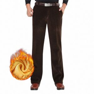 Hiver Plus Taille Mâle Corduroy Pantalon Polaire Casual Coupe-Vent Pantalon Chaud Hommes Fi Marque Classique Busin Costume Pantalon 3XMR32 H0tN #