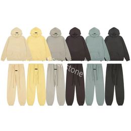 winter pluche essent hoodie 23s-3 Designer trainingspak mannen en vrouwen Hoodies broek oversize losse essentialhoodie Pullover essentialclothing hardloopset sportkleding