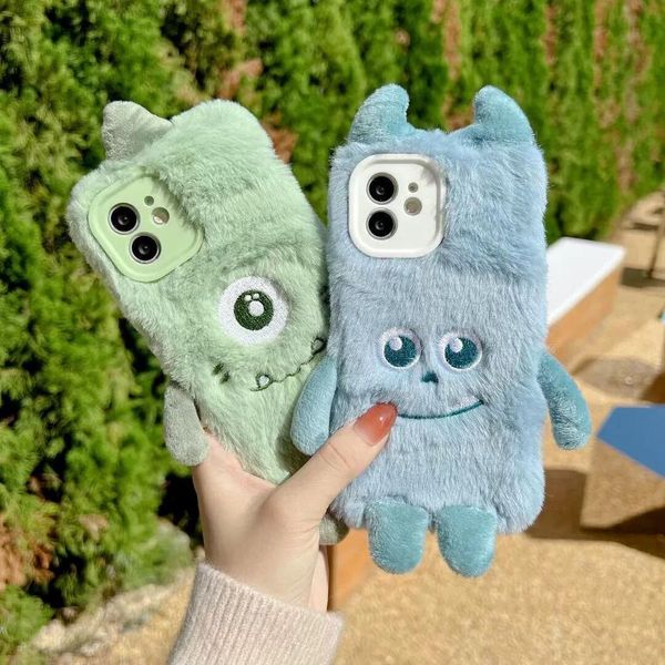 Hiver en peluche iPhone Case mignon Mike Sulley University Monster iPhone 13 Pro Max 11 Pro Max XS Max Case