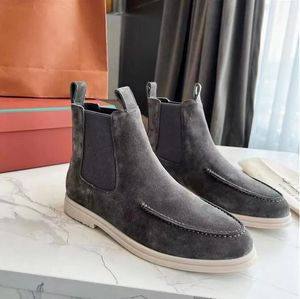 Winter Populaire Nieuwe dames Heren Meloen Loross Enkellaarsjes Lug Sole Kalfsleer Jurk Bruiloft Martin Booties Gentleman Motorcycle Bottes EU36-46 Met doos