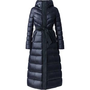 Veste bouffante chaude à capuche pour femme, vêtements rembourrés de coton, Slim, longue, manteaux tissés imprimés, hiver