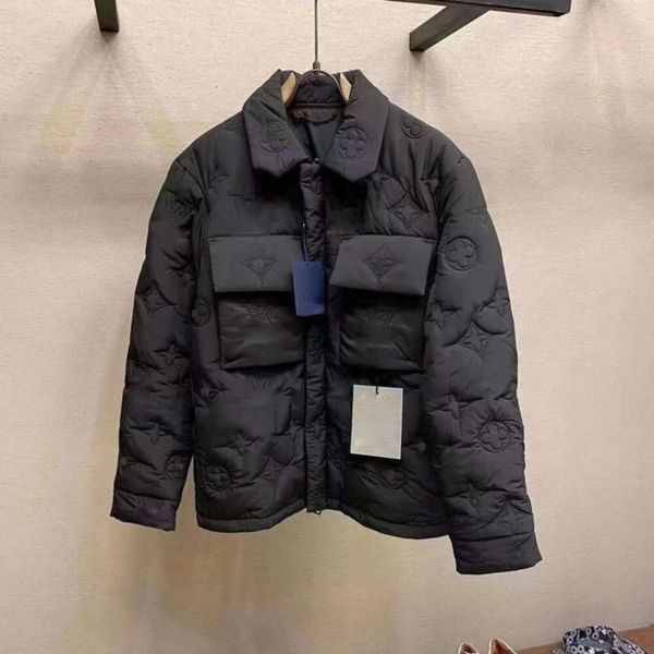 Veste d'hiver bouffante pour hommes et femmes, doudoune de luxe de styliste, parka brodée en 3D, cardigan à fermeture éclair, manteaux décontractés