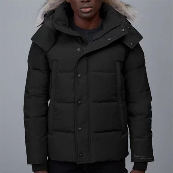 Invierno Puffer para hombre Parkas de plumón de piel con capucha rompevientos prendas de vestir abrigos Fourrure Manteau chaqueta de plumón abrigo Hiver Parka Doudoune XS-3XL255Q