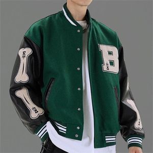 Winter's Mode Jassen Brief Patch Streetwear Bomber Dames Honkbal Jongens Furry Patchwork Jassen Unisex Male Clothes X0710