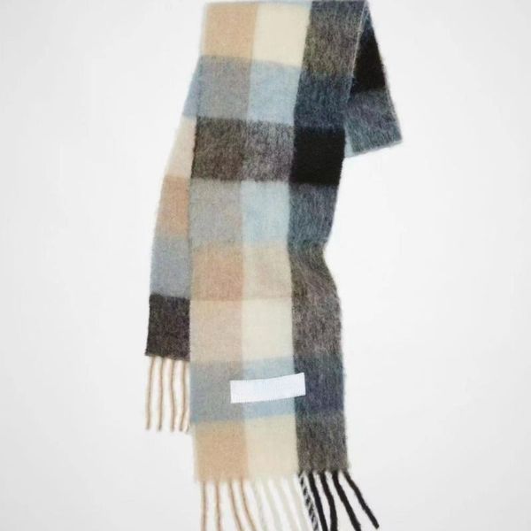 Écharpe d'hiver pour hommes AC écharpes de designer plaid sciarpa grand plaid sjaal couleur longue gland femmes écharpe en laine cachemire garder au chaud simple décontracté hj01