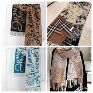 winter sjaal heren sjaal designer sjaal voor dames warme dames sjaal winter kasjmier sjaal wraps pashmina deken letter print sjaals vrouwelijke foulardchief L6