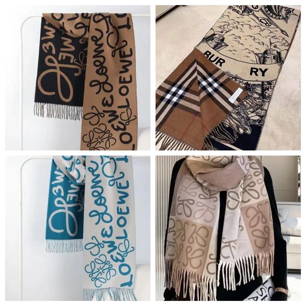 hiver écharpe hommes écharpe designer écharpe pour femmes Chaud Femmes Écharpe Hiver Cachemire Châle Wraps Pashmina Couverture Lettre Imprimer Foulards Femme Foulardchief L6