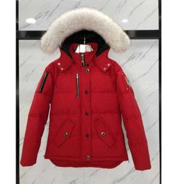 Ciseaux d'hiver veste en duvet d'oie pour hommes et femmes court Style Couple col en fourrure canadien épaissi pain Ouvw