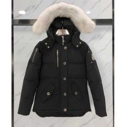 Ciseaux d'hiver veste en duvet d'oie pour hommes et femmes, court Style Couple, col en fourrure, pain épais canadien L765