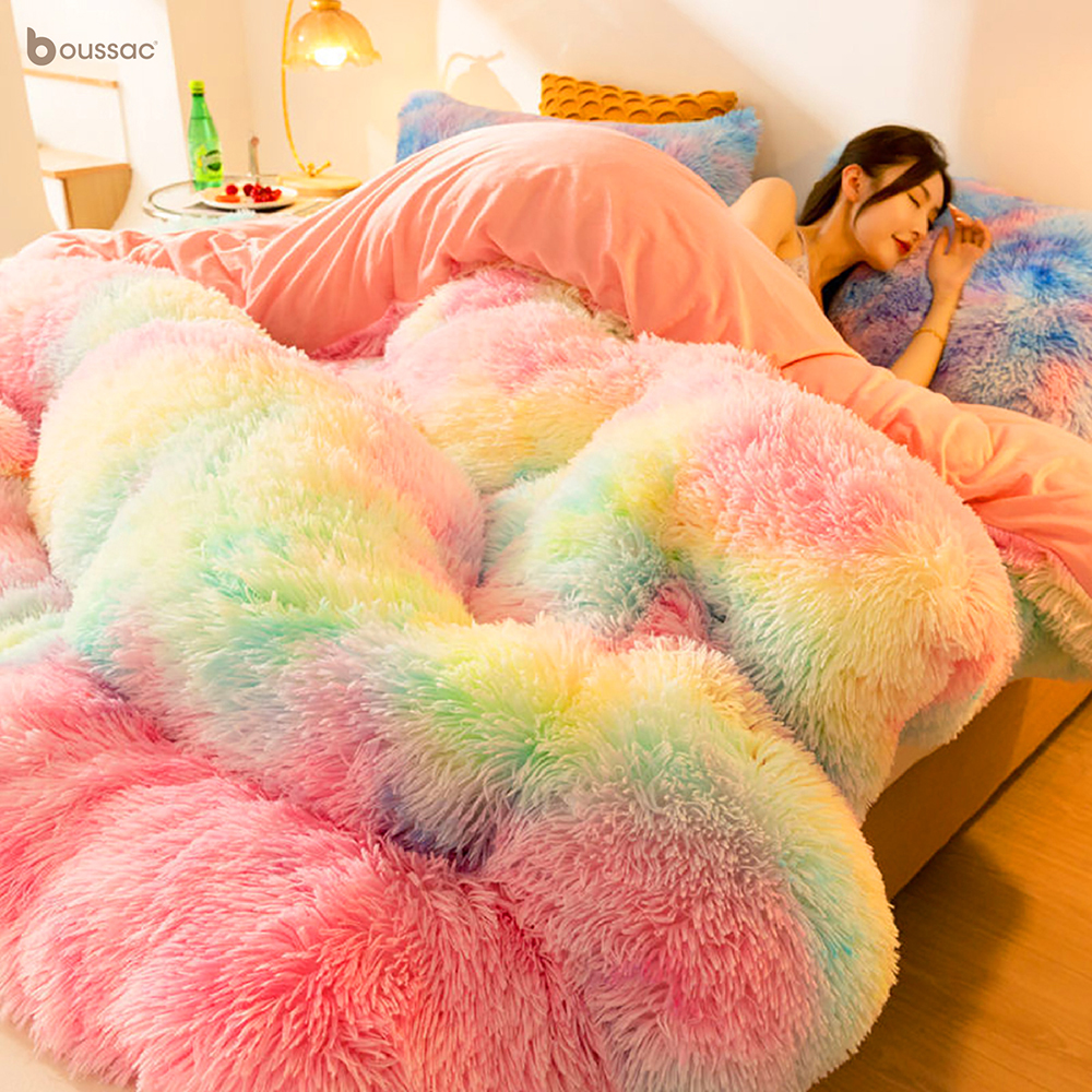 Winter Sheep Wool Blanket Thicker Comforter Quilts Soft Machine Washable Microfiber Duvets Filler Very Warm Quilt Bedspread