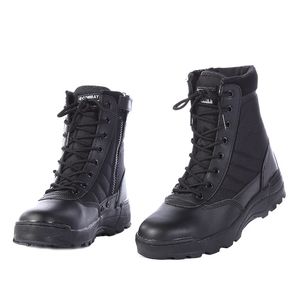 Winterschoenen Heren Woestijnlaarzen Militaire laarzen Heren Werkveiligheidsschoenen SWAT-legerlaars Zapatos Ankle Lace-up Side Rits Combat Boots