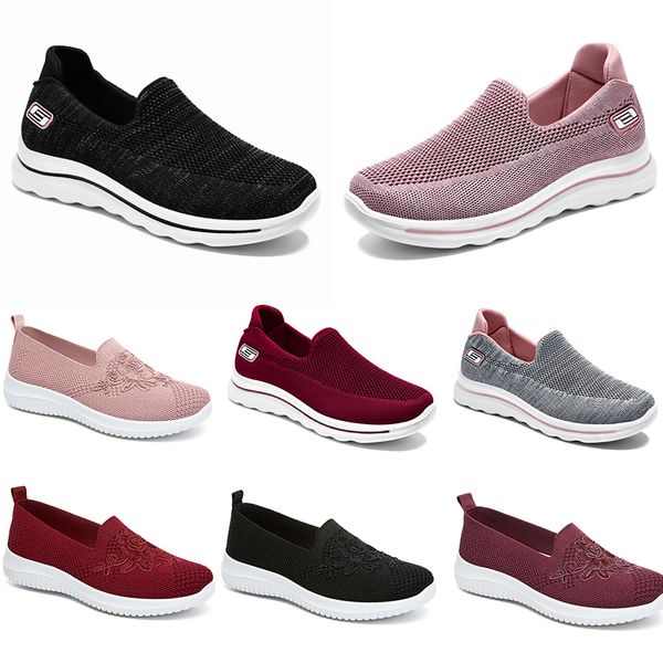 Zapatos de invierno para correr 2024, zapatos planos informales suaves para senderismo para mujer, zapatillas transpirables cómodas y versátiles en blanco y negro, talla grande 36-41 220 26062