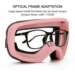 Hiver Ski Goggles Professional Double couches Lens Anti-Fog Snow Sunglasses Adults Verre de ski Forme Snowboard Eyewear