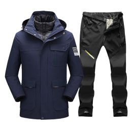 Costume de ski d'hiver pour hommes Ski et snowboard imperméables à vent chaud