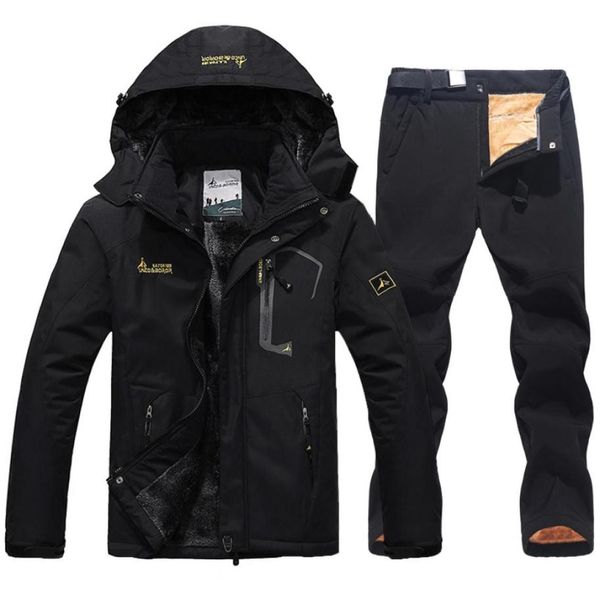 Traje de esquí de invierno para hombre, chaqueta de esquí impermeable, conjunto de pantalones a prueba de viento, chaqueta de esquí y snowboard para mantener el calor al aire libre, Men9476557