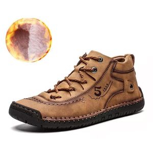 Baskets d'hiver bottes de neige confortables hommes en peluche bottes en caoutchouc pour hommes chauds en plein air antidérapant bottes pour hommes chaussures grande taille 3948 Y200506