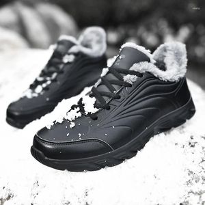 Winter Sneakers Heren Walking 681 Schoenen Waterdicht PU Lederen Snow Boots Comfortabele lichtgewicht sportwerk Anti-slip Casual Foo 15
