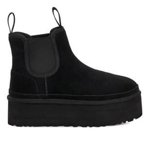 Winter Snow 266 Mesdames Femmes Botkle Boots Designer Classic Plateforme High Heel Shoes Black 231018
