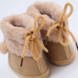 Winter Sneeuw Baby Boots Pasgeboren peuter Warm Boots Winter First Walkers Baby Girls Boys Shoes Soft Sole Fluff Balls Snow Booties