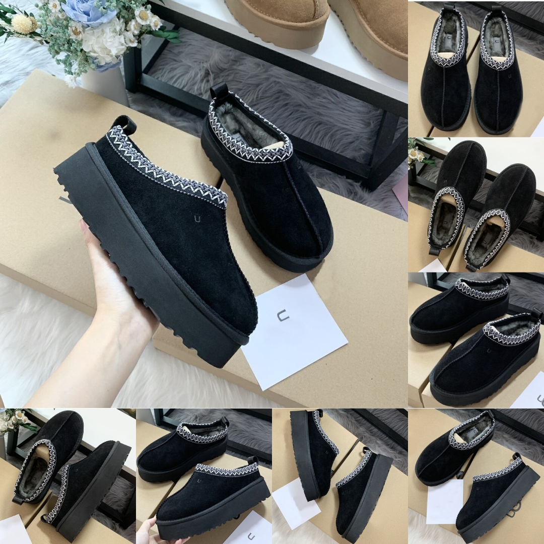 Botas de nieve de invierno Negro Gris Moda Tobillo clásico Mujeres Niñas Botas cortas Shoes001002