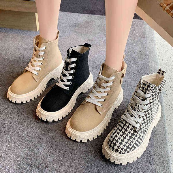 Invierno Nieve Canva 's Botas Zapatos de algodón Estudiante Niñas Lindo Kawaii Suela gruesa Punta redonda Antideslizante Impermeable Japonés 220815