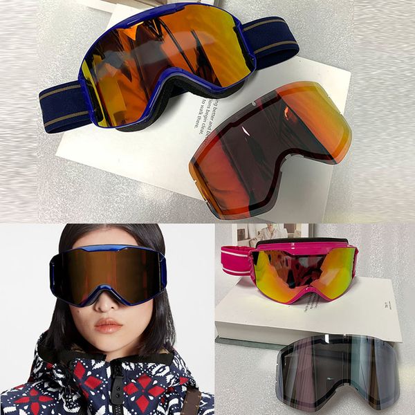 Masque de neige d'hiver lentille surdimensionnée lunettes de soleil de ski lunettes de marque vintage femmes designer hommes Z1573 lunettes à sangle élastique réglable luxe aimant double lentille