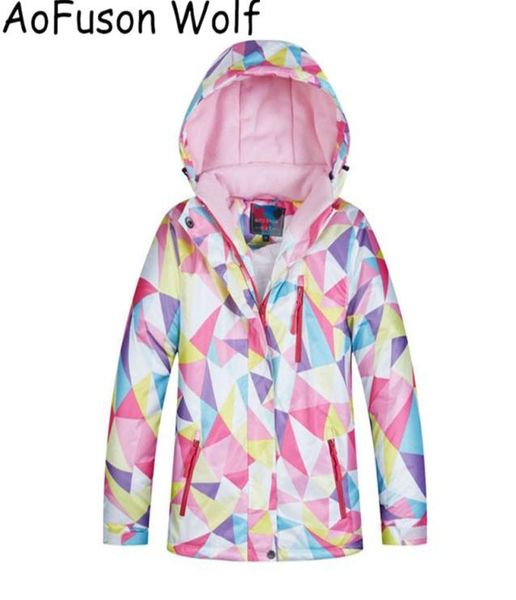 Chaqueta de esquí de nieve de invierno para niños a prueba de viento impermeable cálido de alta calidad Children039s marcas niños niñas chaqueta de snowboard Coat4345653