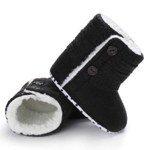 Bottes de neige à fond souple pour bébé, en coton, chaudes, à crochet et Look, G1023, hiver