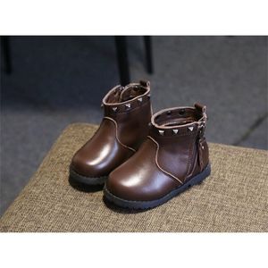 Hiver Soft Fleece Bottes en cuir véritable Toddler Baby Kid chaussures Nouveau-né Baby Keep Warm Footwear, livraison gratuite LJ201104