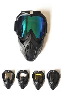 Sport d'hiver lunettes de Ski masque facial amovible poussière Respiration Filtration équitation Ski Motocross Snowboard lunettes lunettes de neige 7700025