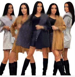 Manteau trech en laine de luxe pour femmes, printemps-hiver, mode col à revers, double couche, dressing double face, veste à lacets surdimensionnée 3XL manteaux d'extérieur