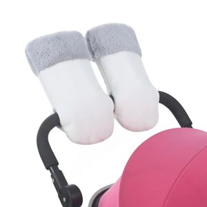 Gants de poussette d'hiver coupe-vent chauffe-mains épais mitaines de poussette universelles pour poussette chariot de golf poussette landau barre de main 240102