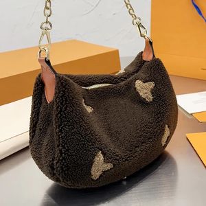 Sac de concepteur de sacs à bandoulière en velours hiver