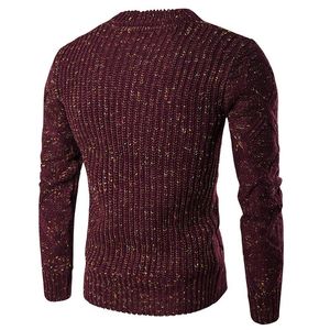 Pull d'hiver hommes pulls de couleur unie pulls tricotés décontractés chauds 201028
