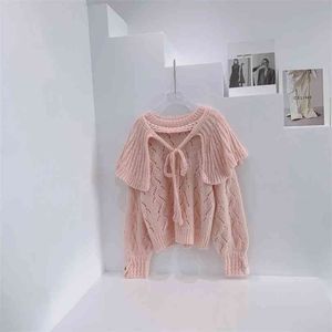 Winter trui vrouwen lange mouwen mode truien hoge kwaliteit luxe merk roze o-hals vaste 210922
