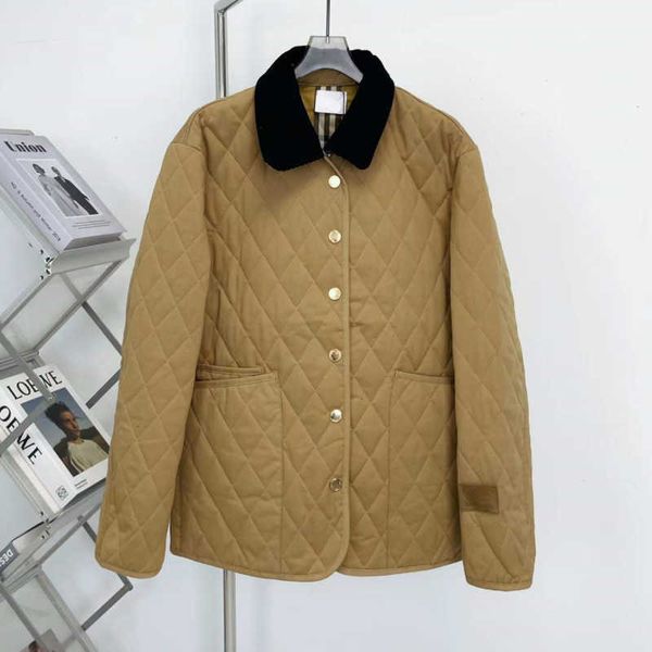 Chaqueta de terciopelo de tecnología de invierno para hombre para mujer abrigo de rebeca chaquetas de diseñador burb tb caballo de guerra gabardinas bordadas camisa de solapa informal de negocios