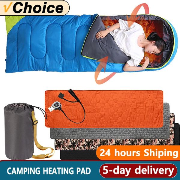 Tente d'hiver Sac de couchage tampon extérieur usb chauffage intelligent chauffage chaud chauffage de camping coussin de couchage individu du soldat de chauffage pavé 240223