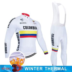 Winter Thermische Fleece Colombia Fietskleding MTB Uniform Fiets Jersey Ropa Ciclismo Fietskleding Heren Lange Set232e