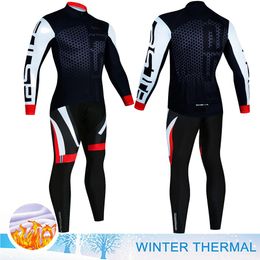 Hiver Thermique Polaire Cyclisme Jersey Hommes VTT Vêtements Homme Blouse Uniforme Vêtements De Vélo Complet Tricuta Bib Maillot Ensemble 231220