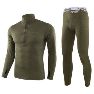 Conjuntos de ropa interior térmica de invierno para hombres de secado rápido antimicrobiano estiramiento termocompresión polar sudor Fitness Warm Long Johns 201106