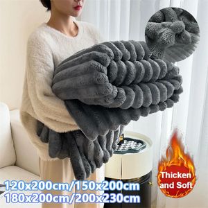 Winterdikke koraal fluweel deken Warm slaapdekens zachte flanellen fleece dekens voor bed gezellig verdikte warmte deken 231221