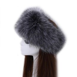 Winter Dikke Vos Haar Cirkel Russische Hoed Pluizige Hoofdband Vrouwelijke Bont Hoofdband Harige Hoofdband Brede Hoofdtooi Ski Hoed Accessoires 2102954