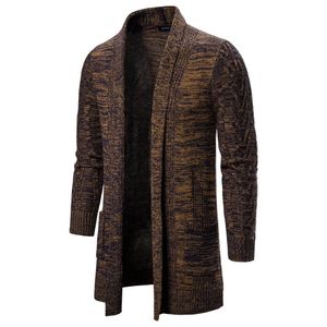 Hiver épais hommes pull tricoté manteau à manches longues Cardigan mâle causal chandails 201006