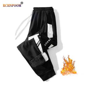 Winter Dikke Warme Plus Fleece Cargo Broek Mannen Nieuwe Streetwear Casual Jogging Sweatpant Mannen Mode Hip Hop Plus Size Broek 7Xl G0104