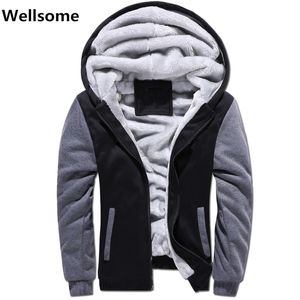 Sudadera con capucha gruesa de invierno para hombre, chándal, sudaderas con capucha para hombre, abrigo grueso y cálido de lana, ropa deportiva para hombre, sudaderas 210813