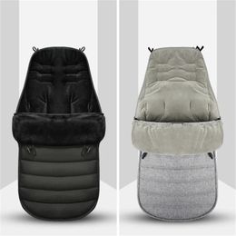 Sac de couchage épais d'hiver, enveloppe chaude pour bébé, coupe-vent, imperméable, couvre-pieds de poussette, accessoire 240115