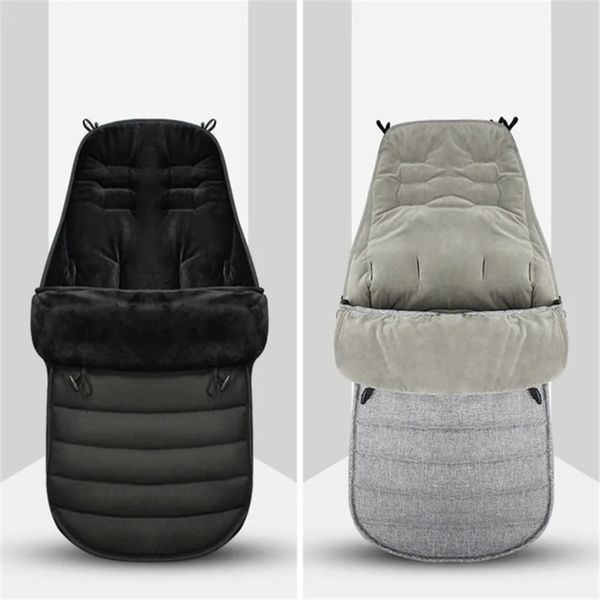 Sac de couchage épais d'hiver, enveloppe chaude pour bébé, coupe-vent, imperméable, couvre-pieds de poussette, accessoire 240115