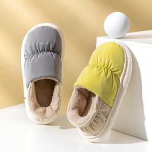 Winter Toast Comwarm Women Warm pluche katoenen slippers indoor huis non slip dikke zool harige schoenen voor koppels