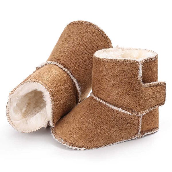 Hiver enfant en bas âge bébé garçon fille bottes de neige chaudes 0-18m chaussures de fourrure infantile semelle souple berceau coton chaussures G1023