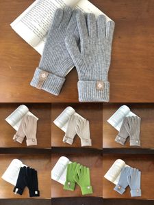 Gants d'hiver pour écran tactile, pour hommes et femmes, chauds, antidérapants, en pure laine, tricotés, cadeau pour filles